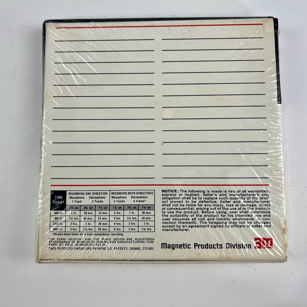 Scotch 111 Magnetic Recording‎ Tape 1/4 x 600 FT 5 Inch 3M Vintage NOS Sealed - Picture 2 of 4